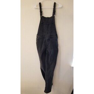 BDG Urban Outfitters Black Denim Bib Overalls Sz XS Y2K Grungecore Punk Gothic